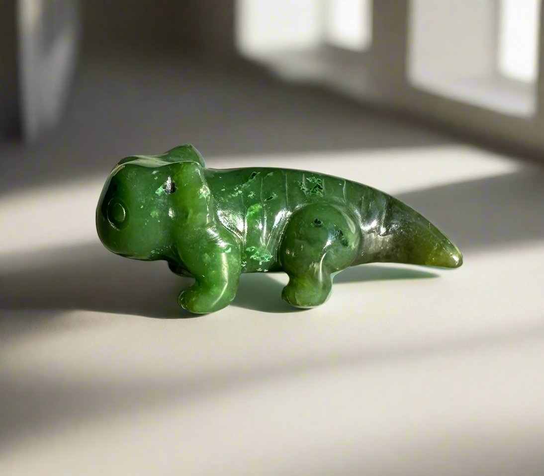 Canadian jade axolotl carving about 1.5 inches long.