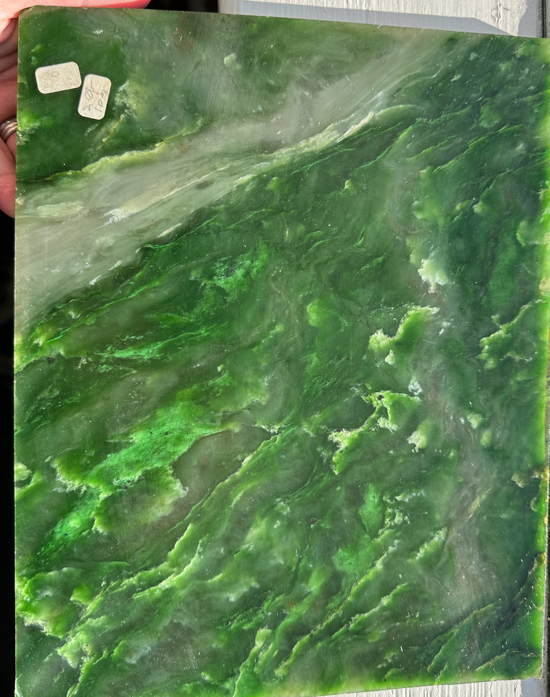 Bright Green Polar Jade Slabs - 2lbs 8oz