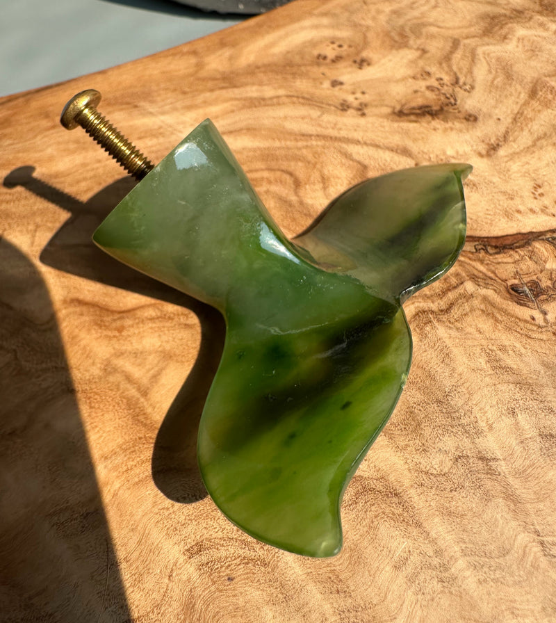 Polar Jade Whale Drawer Pull 3"*