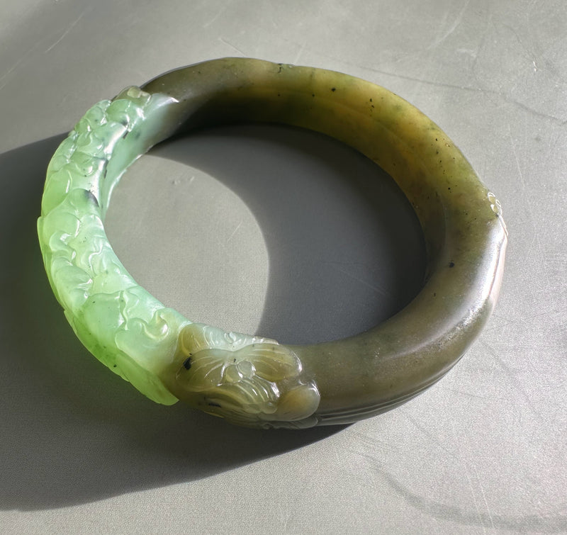 Siberian Jade Bangle 56.5 x 12.5mm