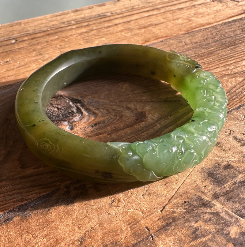 Siberian Jade Bangle 56.5 x 12.5mm