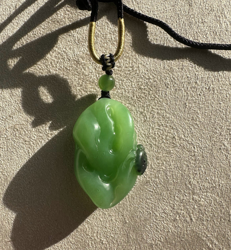 AA Apple Green Siberian Jade Pendant