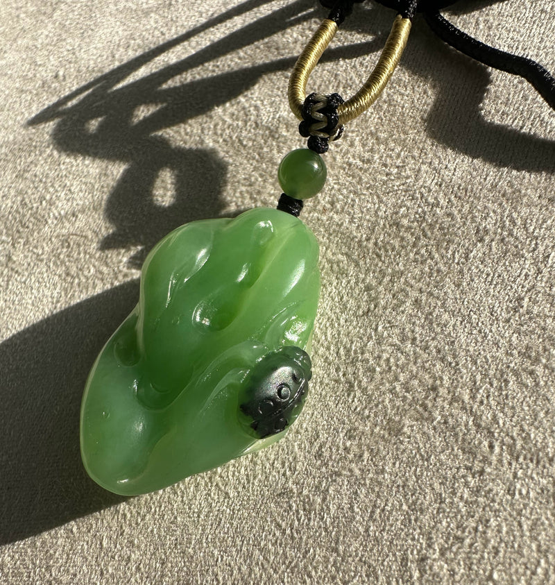 AA Apple Green Siberian Jade Pendant