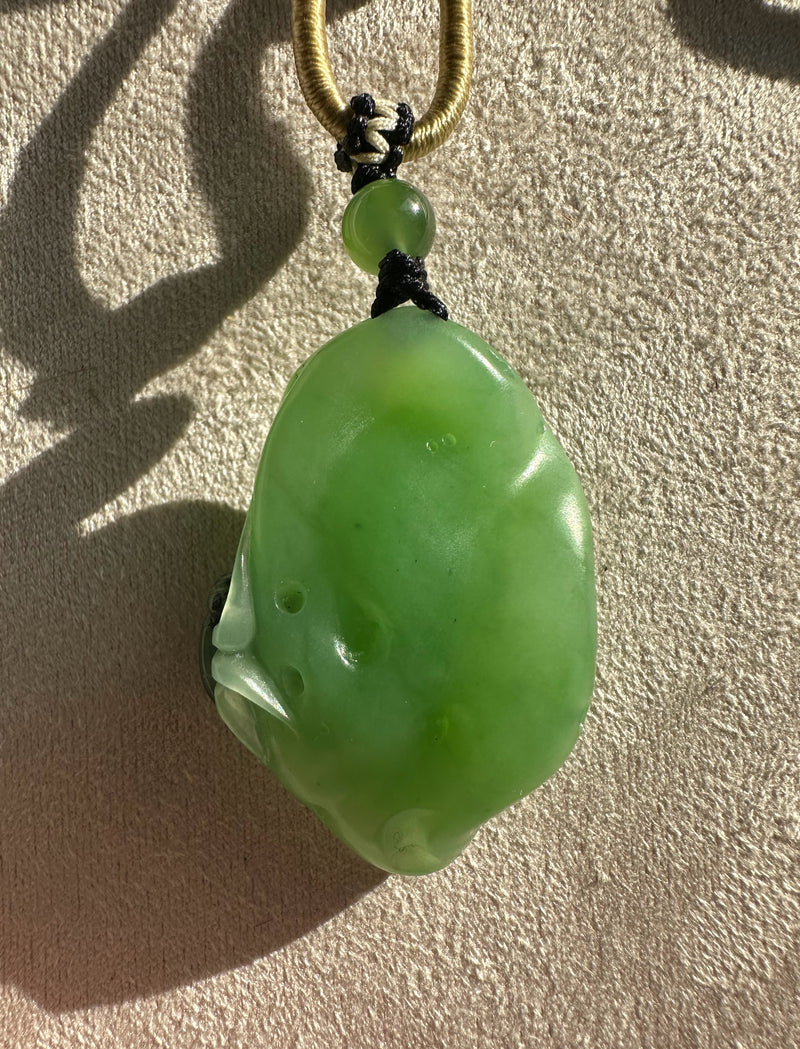 AA Apple Green Siberian Jade Pendant