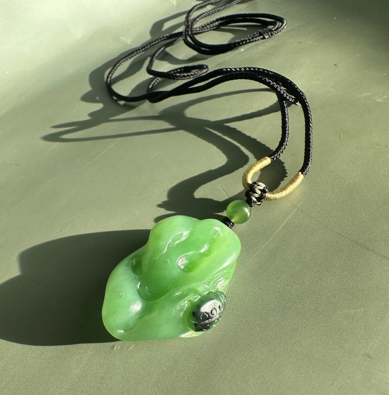 AA Apple Green Siberian Jade Pendant