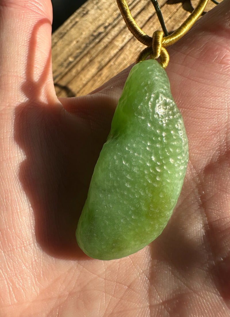 A+ Apple Green Siberian Abstract Pendant*