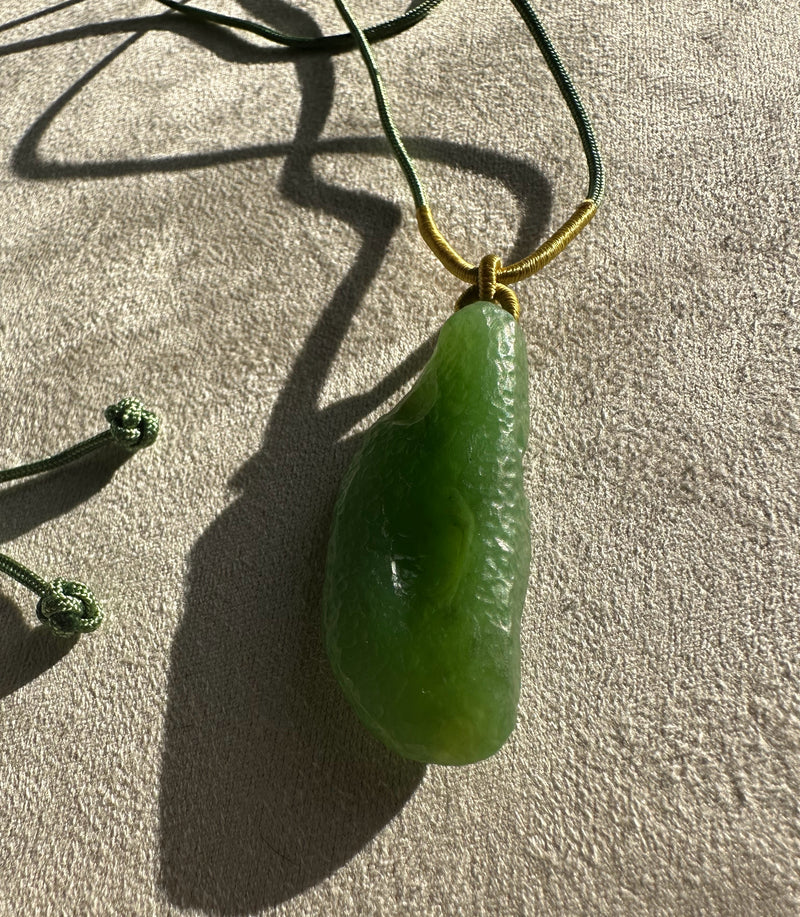 A+ Apple Green Siberian Abstract Pendant*