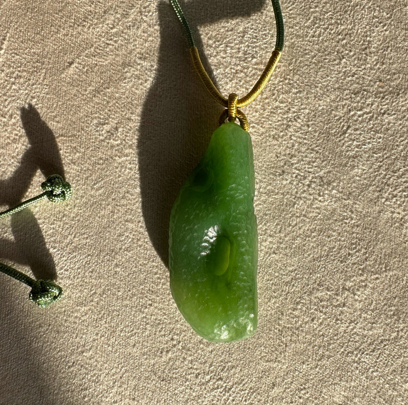 A+ Apple Green Siberian Abstract Pendant*