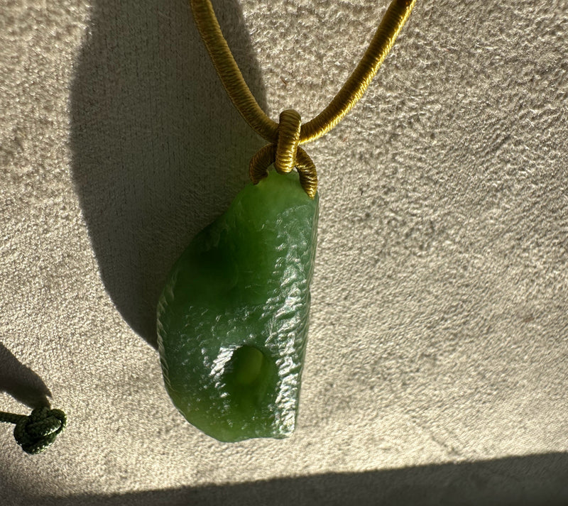 A+ Apple Green Siberian Abstract Pendant*