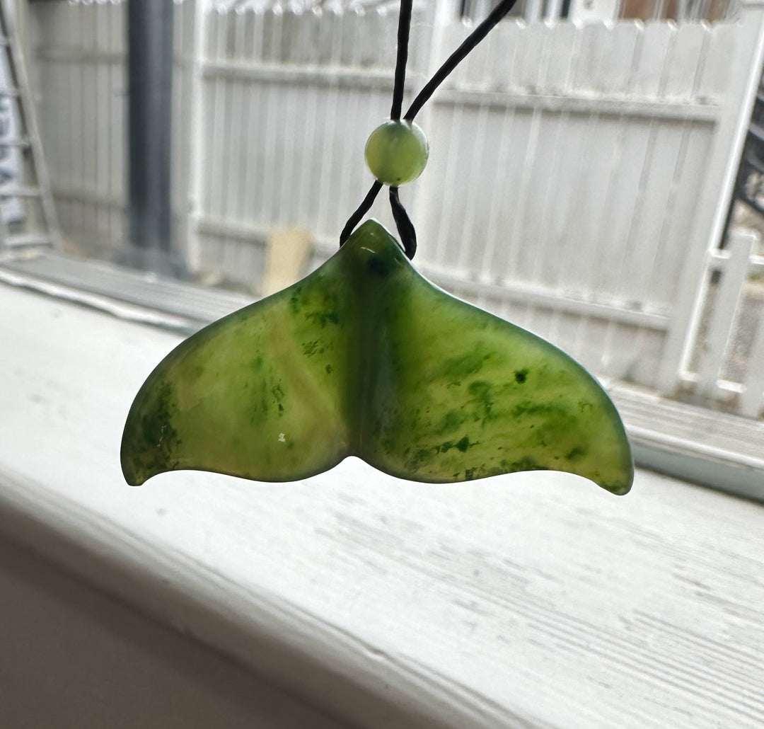 Jade Whale Tail Pendant 39mm – Jade Mine