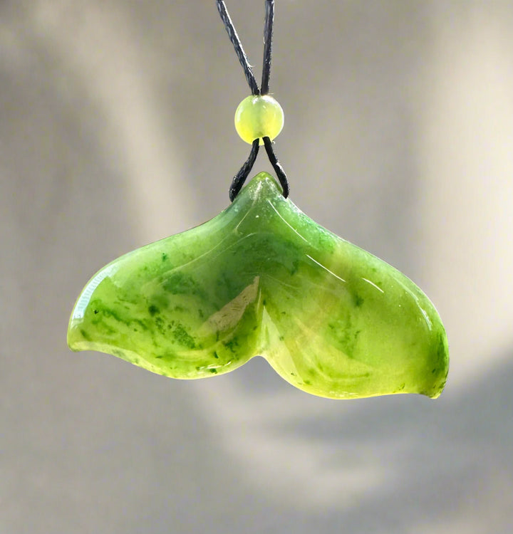 Jade Whale Tail Pendant 39mm – Jade Mine