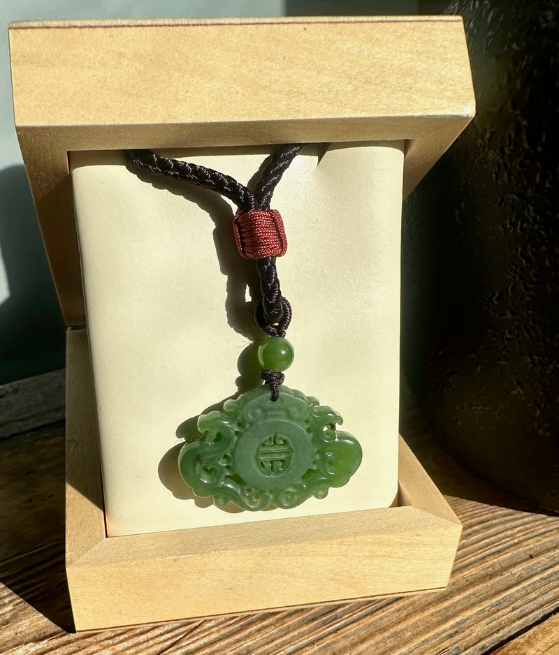 Canadian Jade Dragon Jade Pendant, 33mm*