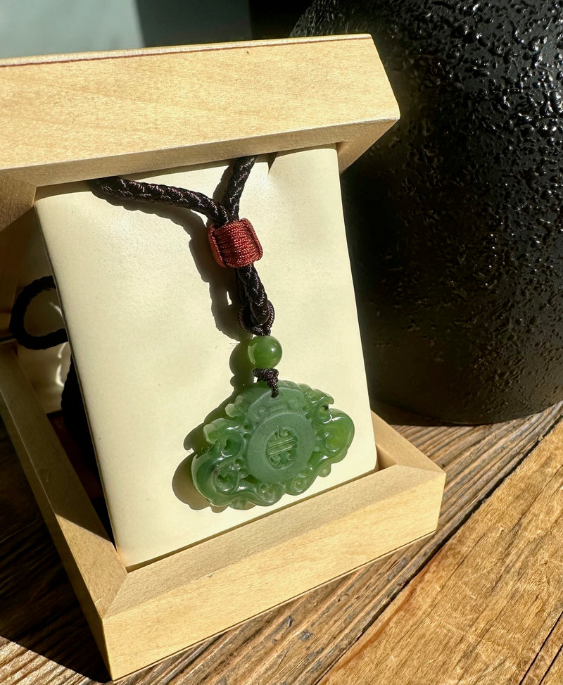 Canadian Jade Dragon Jade Pendant, 33mm*