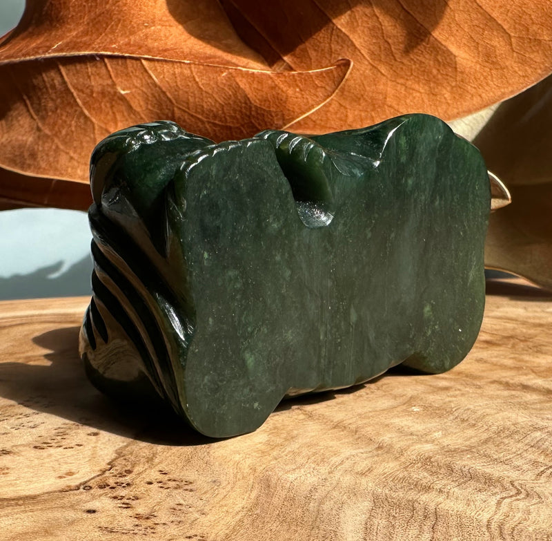 Dark Green Happy Jade Buddha, 2.5"*