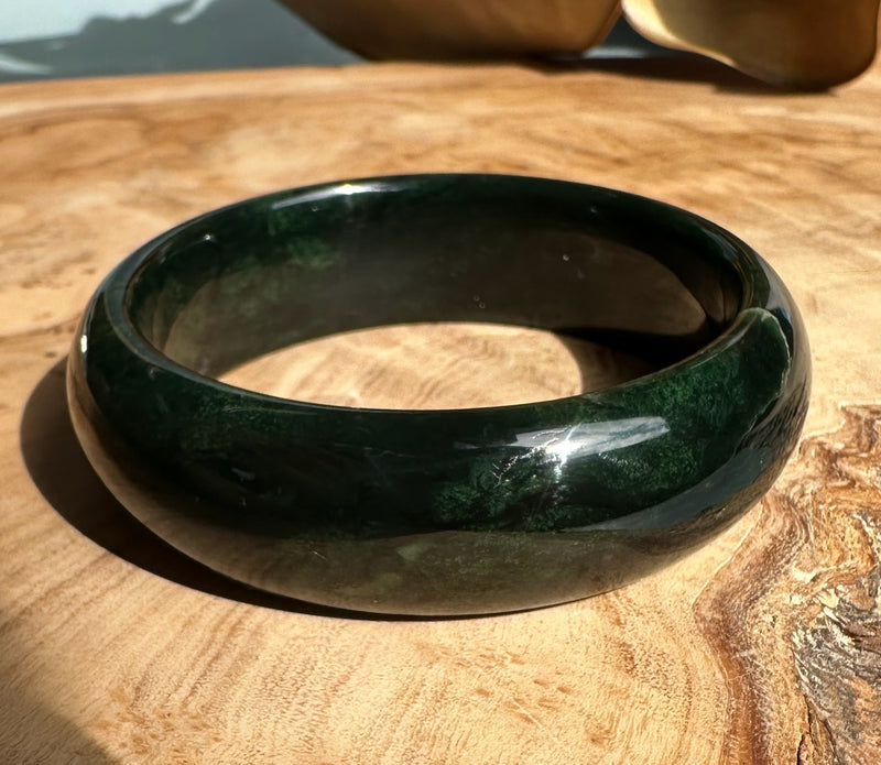 Dark Midnight Green Ogden Bangle - 55x18mm As Is