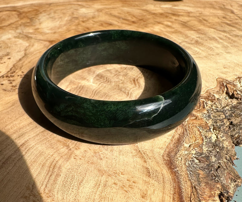 Dark Midnight Green Ogden Bangle - 55x18mm As Is
