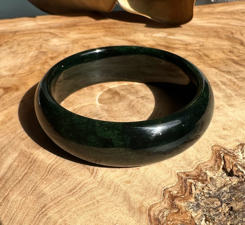 Dark Midnight Green Ogden Bangle - 55x18mm As Is
