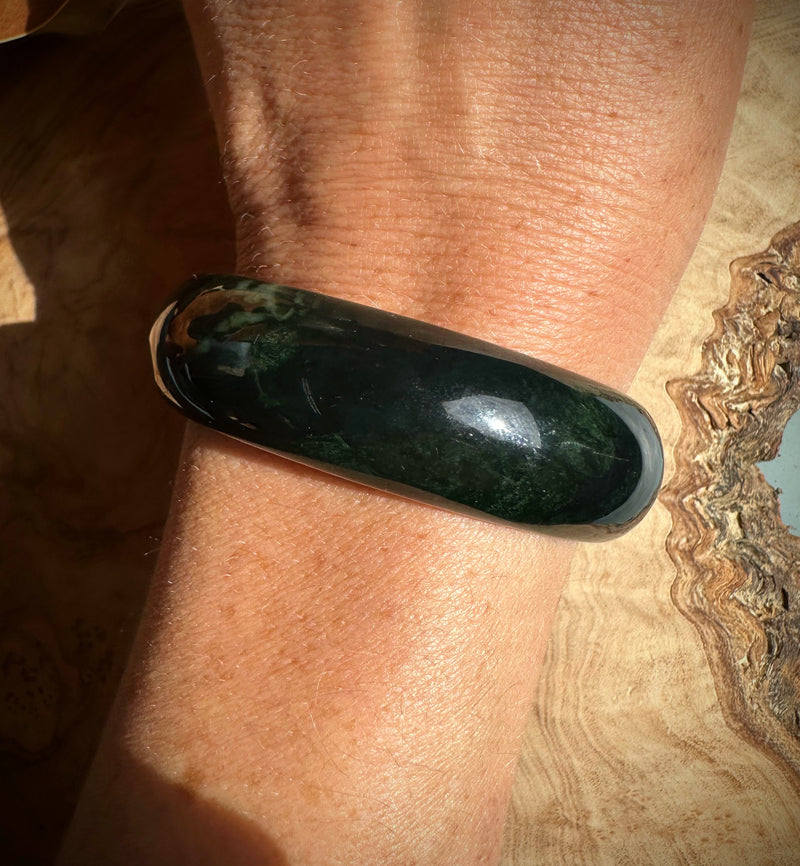 Dark Midnight Green Ogden Bangle - 55x18mm As Is