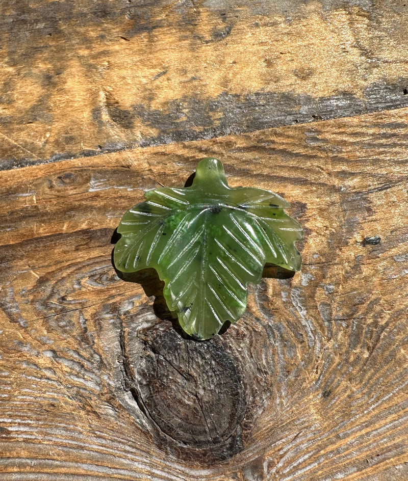 Jade Maple Leaf, 30mm (Sold Individually)