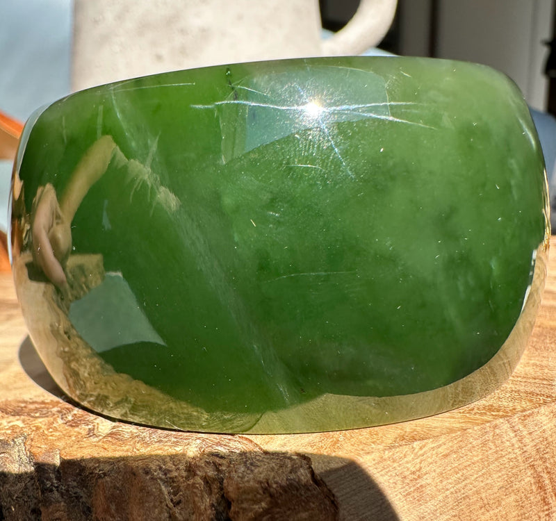 Extra Wide Canadian Jade Bangle - 60 x 34.5