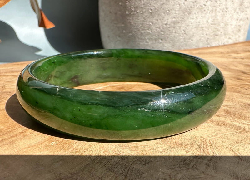 Jade Bangle, 57 x 14mm - Sold as is*