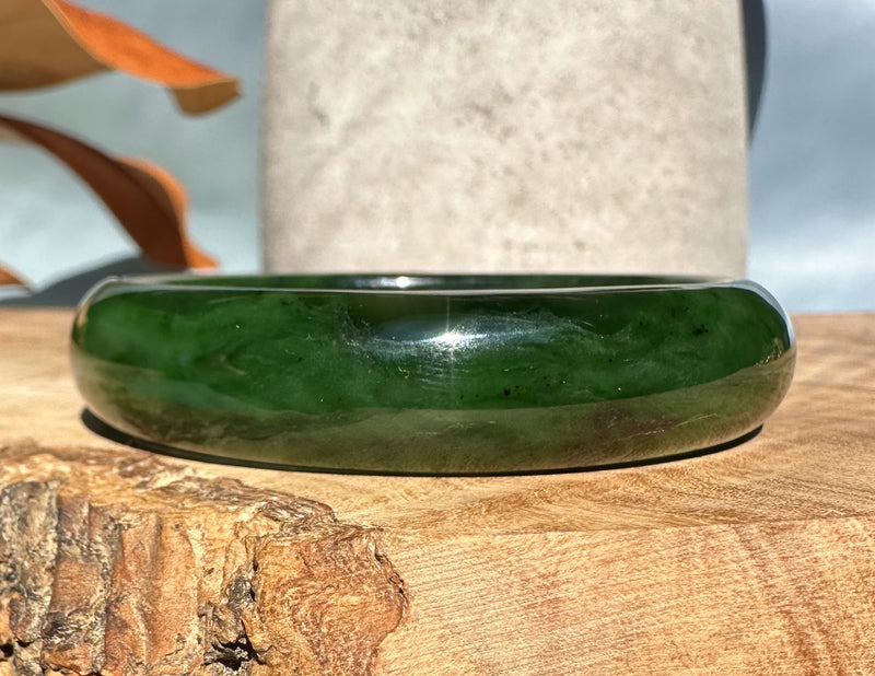 Jade Bangle, 57 x 14mm - Sold as is*