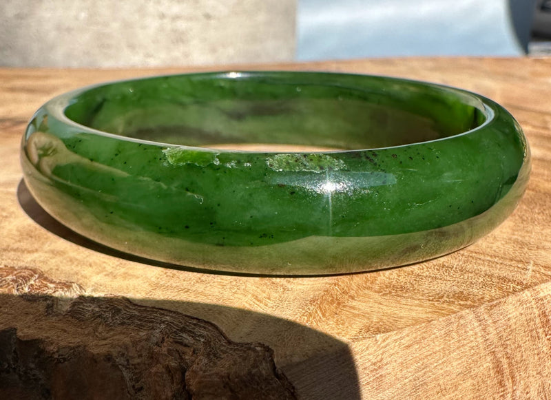 Jade Bangle, 57 x 14mm - Sold as is*