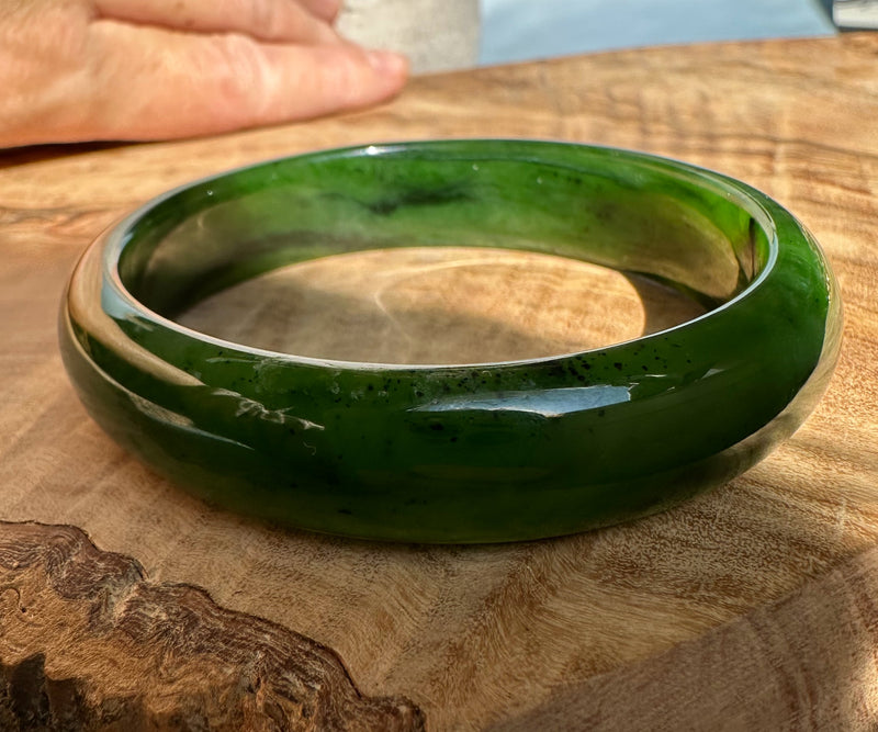 Jade Bangle, 57 x 14mm - Sold as is*