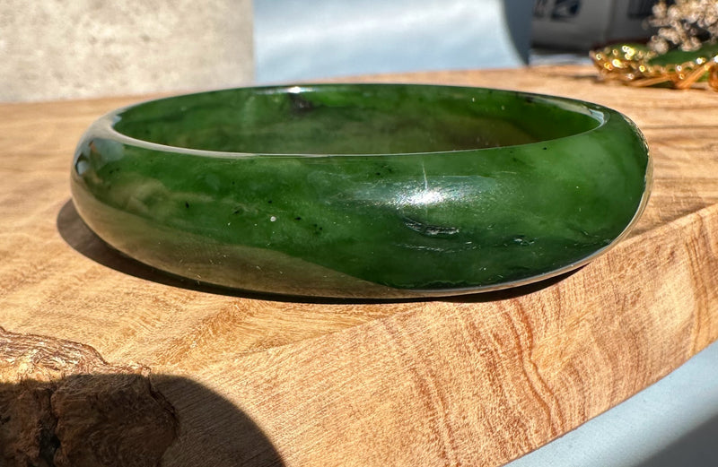 Jade Bangle, 57 x 14mm - Sold as is*