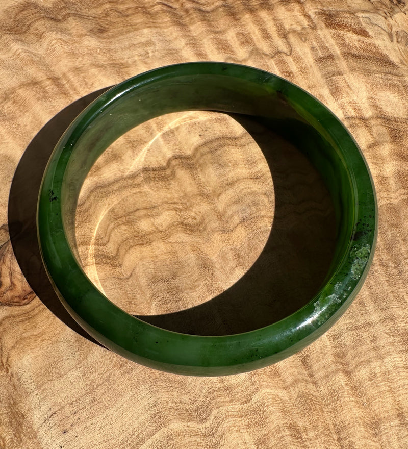 Jade Bangle, 57 x 14mm - Sold as is*