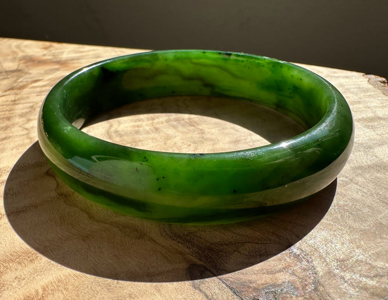 Jade Bangle, 57 x 14mm - Sold as is*