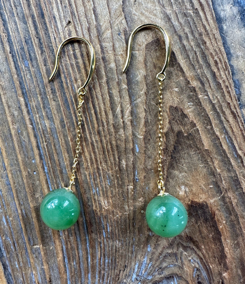 10mm Jade Earrings, 