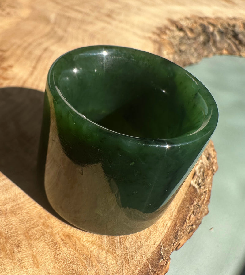 Canadian Jade Thumb Ring, Size 13.5*