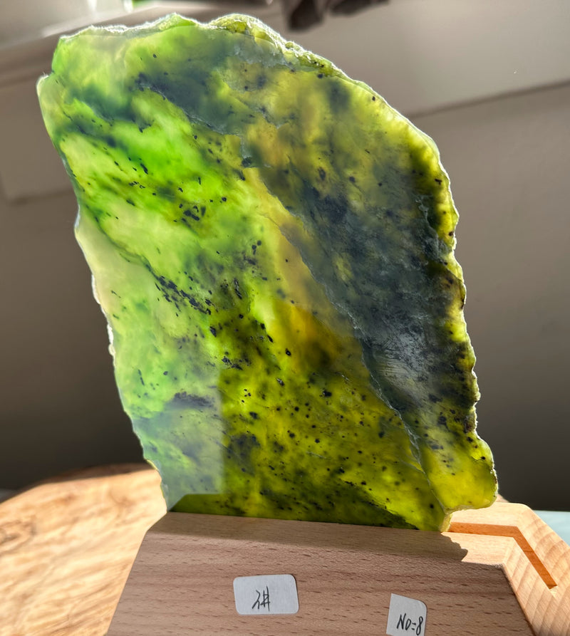 Canadian Jade Slab on base, 7.25"