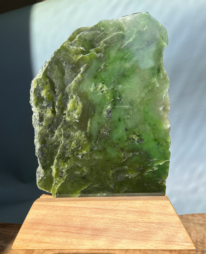 Canadian Jade Slab on base, 7.25"