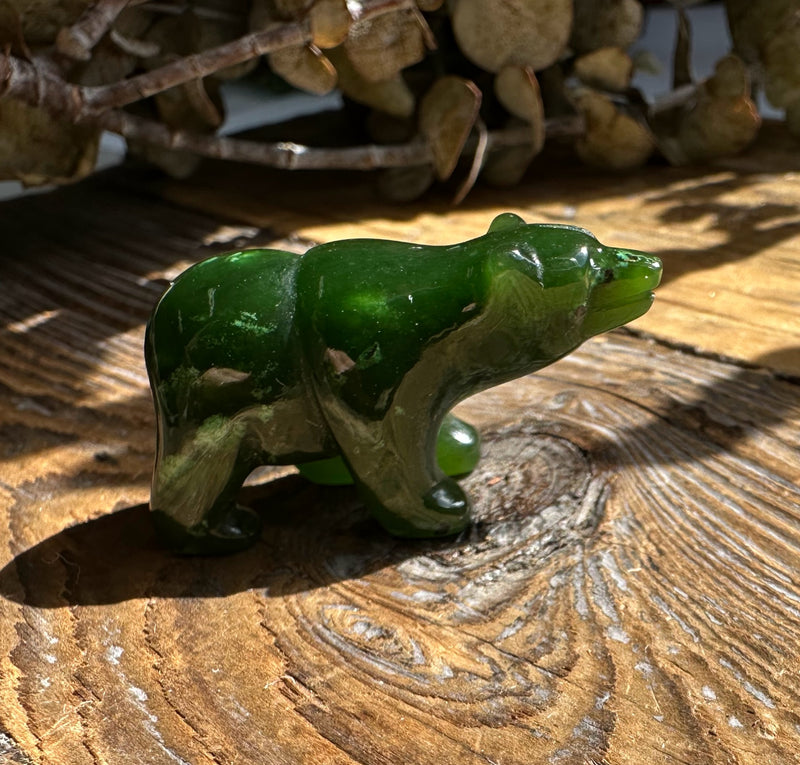 1.5" Jade Bear - High Quality Cassiar Jade