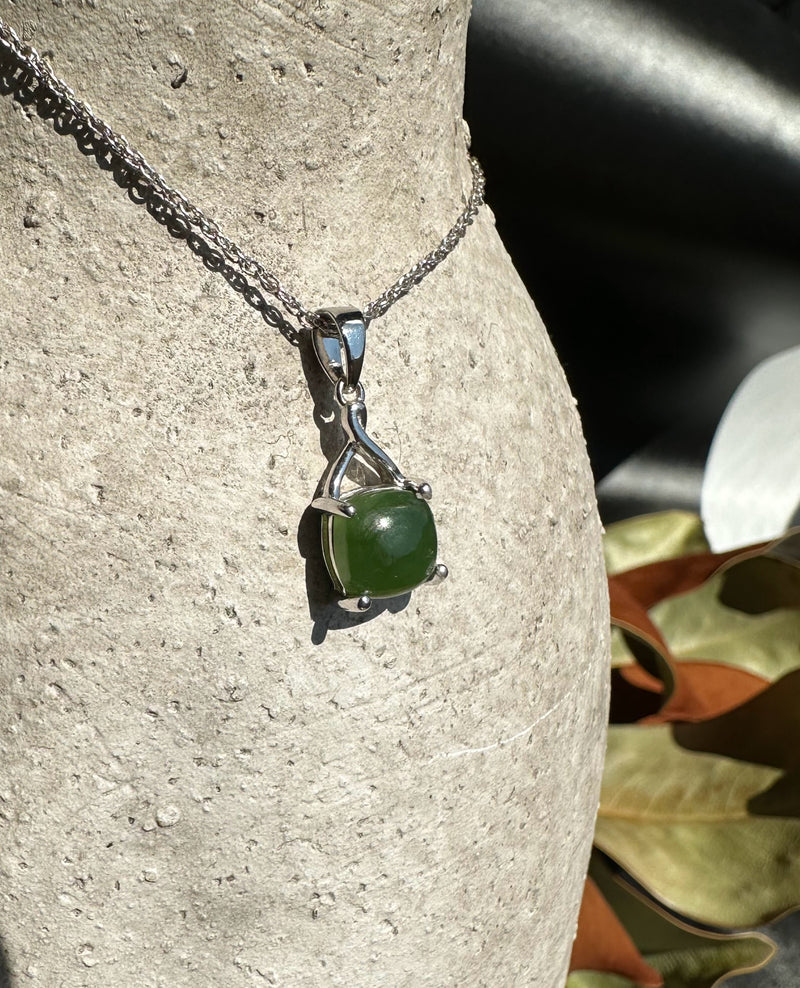 Canadian Jade Silver Pendant, 4150