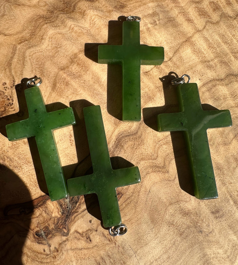 Jade Cross Pendant, 40mm*