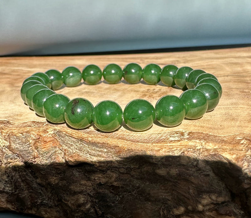 8mm Siberian Jade Bead Bracelet A+ Quality*