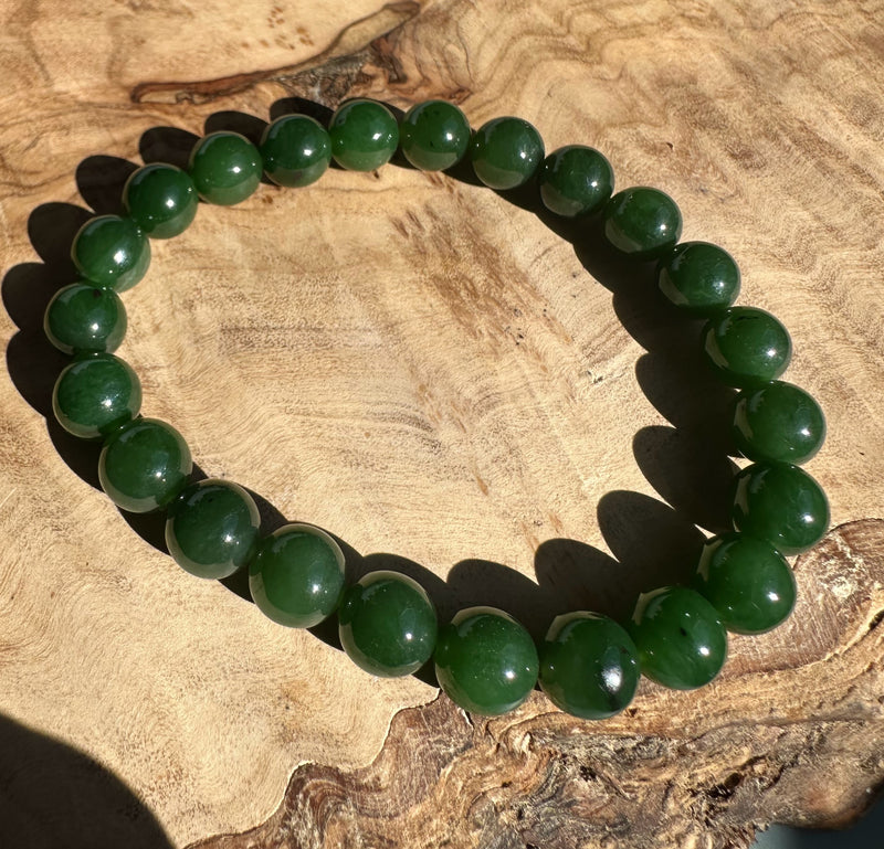 8mm Siberian Jade Bead Bracelet A+ Quality*