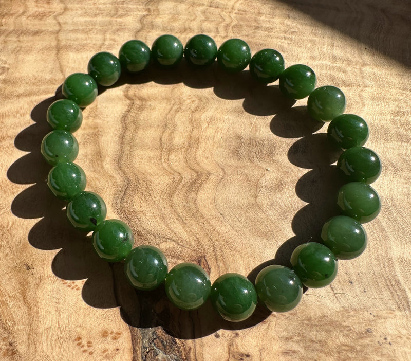 8mm Siberian Jade Bead Bracelet A+ Quality*