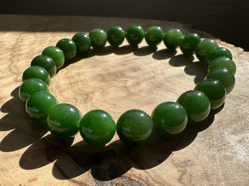 8mm Siberian Jade Bead Bracelet A+ Quality*
