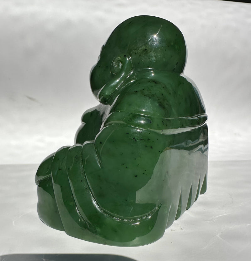 A Grade Happy Jade Buddha, 5"*