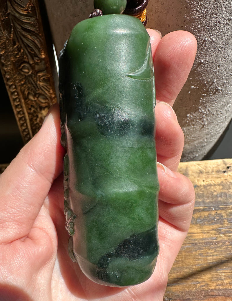 High-Quality Canadian Jade Hand Held - 3.25"