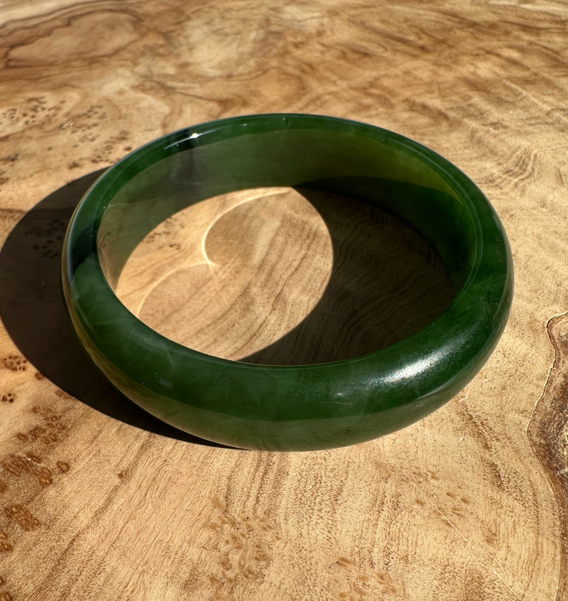Jade Bangle, 57 x 16mm - Sold as is*