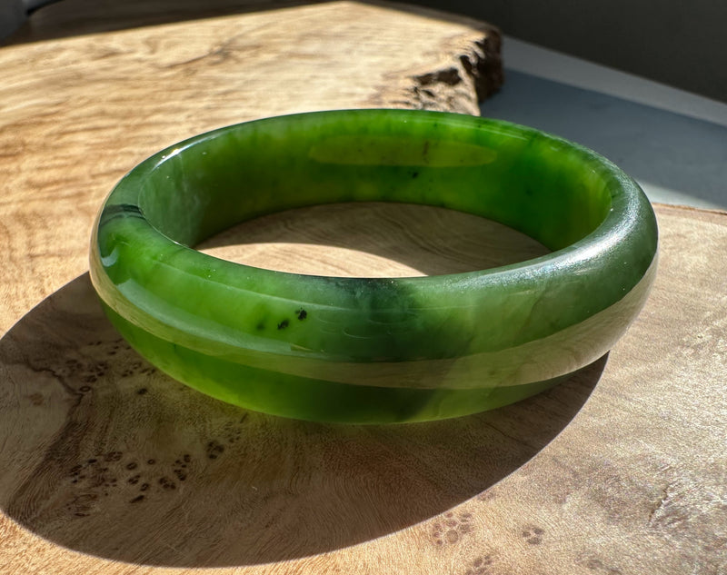 Jade Bangle, 57 x 16mm - Sold as is*