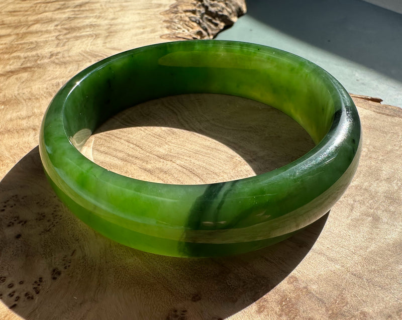 Jade Bangle, 57 x 16mm - Sold as is*