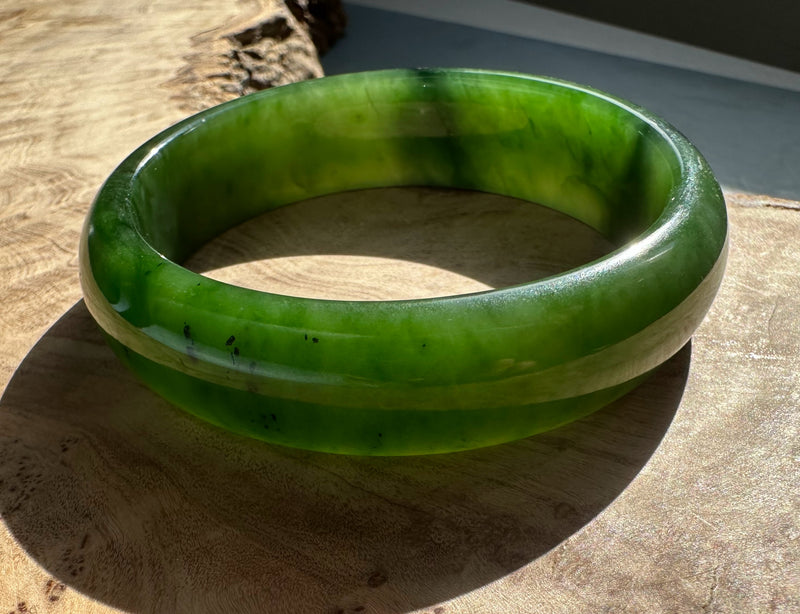 Jade Bangle, 57 x 16mm - Sold as is*