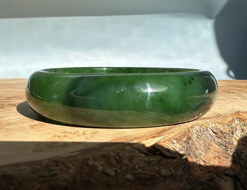 Jade Bangle, 57 x 16mm - Sold as is*