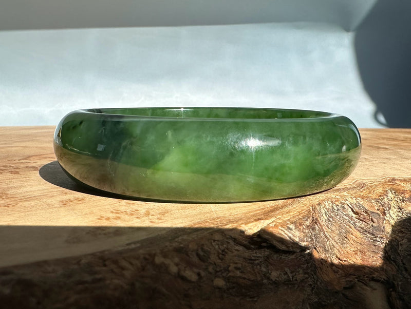 Jade Bangle, 57 x 16mm - Sold as is*